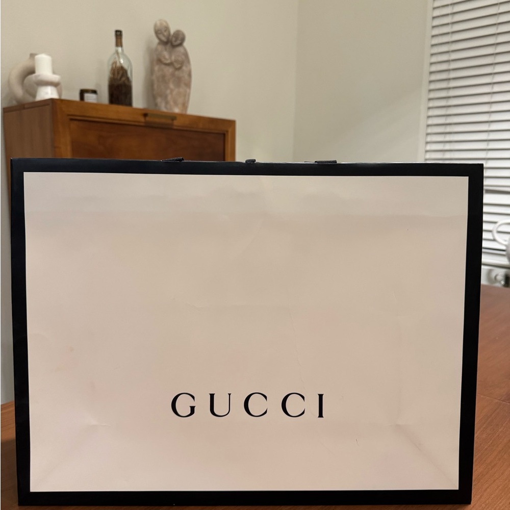 Large Empty Gucci Shopping Bag